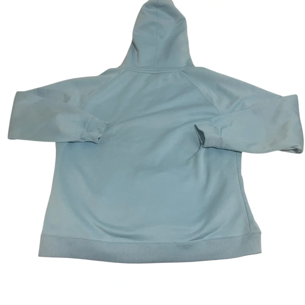 Under Armour Hoodie Women Large Turquoise ‎ Drawstring Embroidered Logo Pockets - Picture 2 of 6